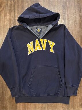 Steve & Barry’s Men’s large NAVY reverse weave hoodie
